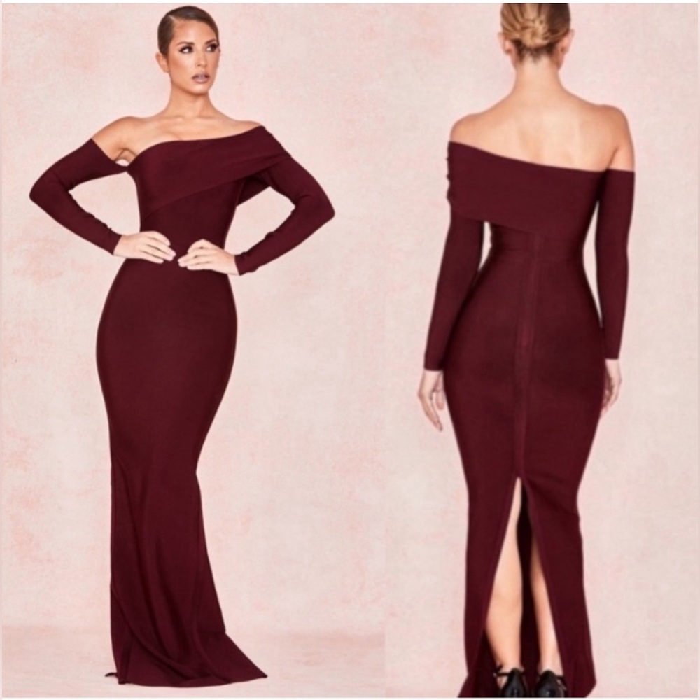 House of CB Nalani Gown in Wine Size Small